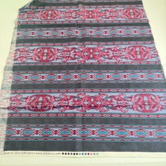 vintage RJR quilting cotton fabric red blue floral 18×43 beyer 2013
