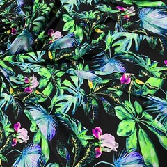 Spandex Fabric Tropical Neon Print 4-Way Stretch 60″ wide Swimsuit By the Yard