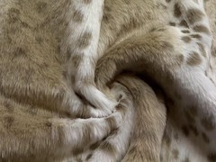 Super Luxury Faux Fur Fabric Material SAND LYNX