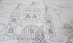 Michael Miller Color Me “PRINCESS ADVENTURE” Cotton Fabric Panel 36″ X 45″ NEW