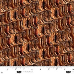 Spurs & Spirit Cowboy Boots Cotton Fabric