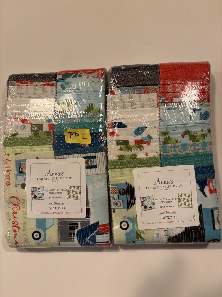 Annie’s Fabric Strip Pack Club Heart & Home 40 Pc Strips 1 Set Of 2