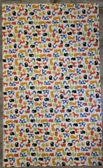 Farm & Pet Animal Themed Organic Cotton Fabric 36″ x 45″ Childrens Multicolor