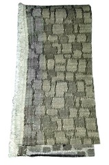 Upholstery Fabric Swatch Medium Gray w/ Ecru 18.25″ X 4″ #17 Bat Quilting Cutout
