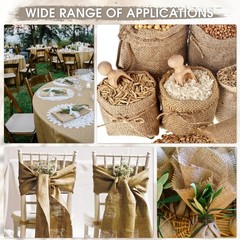 Jute Burlap Fabric Roll 20 Inch x 5 Feet Durable Material for Upholstery