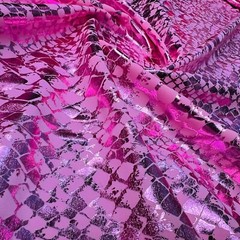 Animal Print Pink Snake I Spandex Fabric Stretch I 60″ wide by Yard I Swimwear