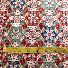 Artisan Tile Geometric Mosaic Cotton Fabric 44″x36″ Precut Yard