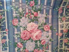 Vintage Wamsutta Hannah’s Floral Cotton Fabric 43×90″ Granmacore Cottage