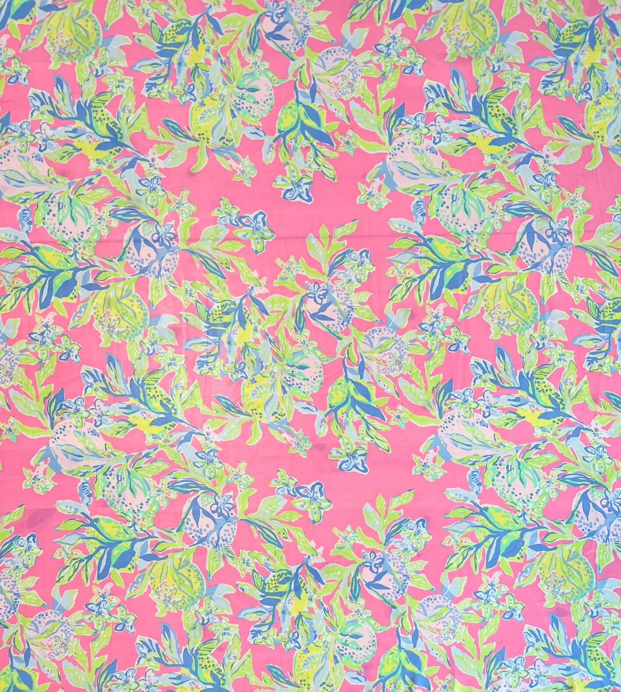 Lilly Pulitzer Polyester Fabric Multi Squeeze The Day 36″ x 57″