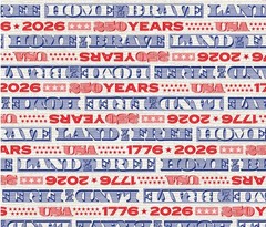 250 Years Of America•Home Of The Brave Fabric! 1yd BTY•Cotton•Fast Ship!