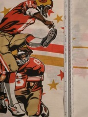 1992 49ers Football Fabric Decorator Length 90 Inches By 4 Yards