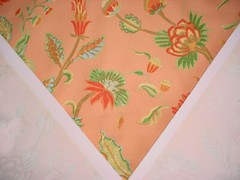 8-1/2Y Exquisite Thibaut F96137 Georgetown Orange PrintDrapery Upholstery Fabric