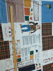 Lot Of 2 Patches Scarecrow Cut & Sew Fall Autumn Hay Rides Fabric Panel Spring