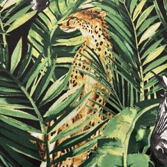 Richloom Solarium Fabric Outdoor Floral Animal Zebra Leopard Tiger Palms Safari