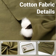 100% Combed Cotton Fabric by The Yard, 66 inches Wide, Premium Soft Breathabl…