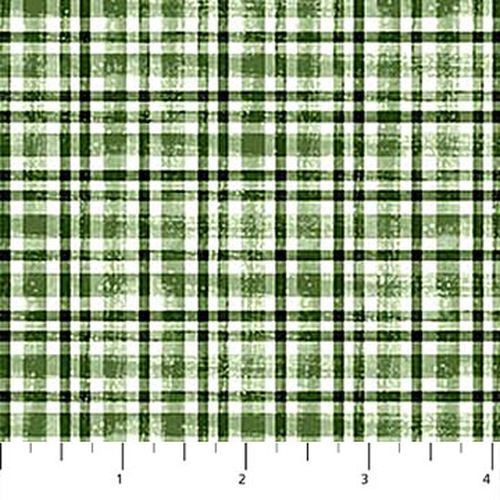 Snowbound By FIGO Fabrics – Green Check #91254-72