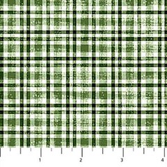 Snowbound By FIGO Fabrics – Green Check #91254-72