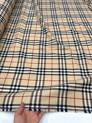 PLAID FABRIC 100% COTTON BEIGE TARTAN Red White Black ClassicCheck 2.0 meter