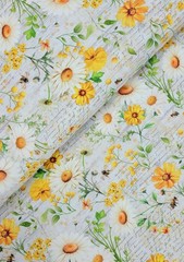 Timeless Treasures You Are My Sunshine Daisy Flowers Cotton Fabric by the Yard
