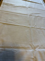 Fabric Light Blue Checkered 45”x42” 1 Small Spot See Photo