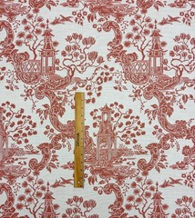 BALLARD DESIGNS SUNBRELLA PAGODA PEONY CHINOISERIE FABRIC 2.75 YARDS 54″W