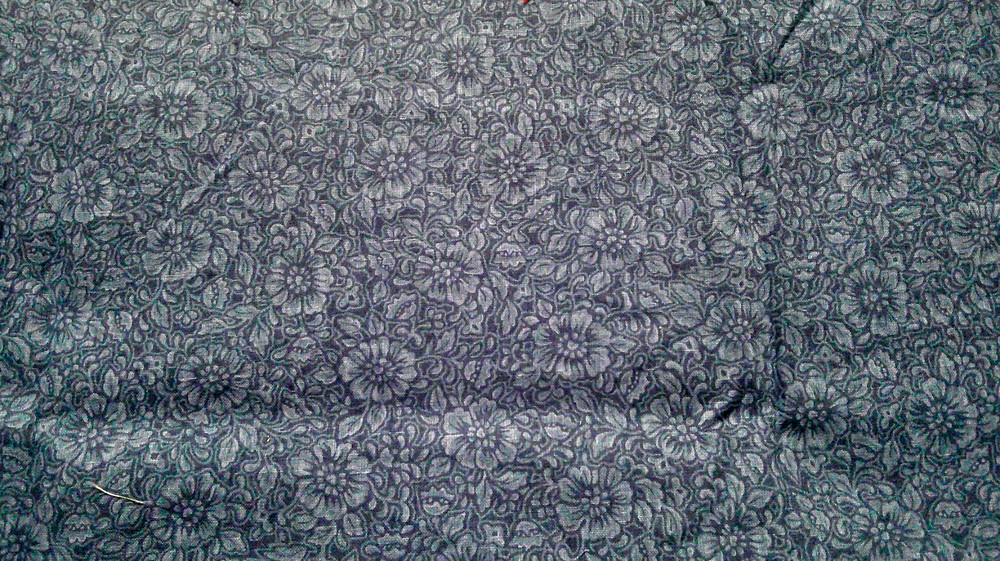 Fabric Kaufmann “Blue Flowers” on Blue 9″ x 29″ Lots more attached $3.95