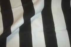 2 Yds Premier Prints Fabric Cotton Black Off White Wide Stripe Upholstery 55″w