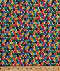 Cotton Dots Circles The Very Hungry Caterpillar Cotton Fabric Print BTY D673.24
