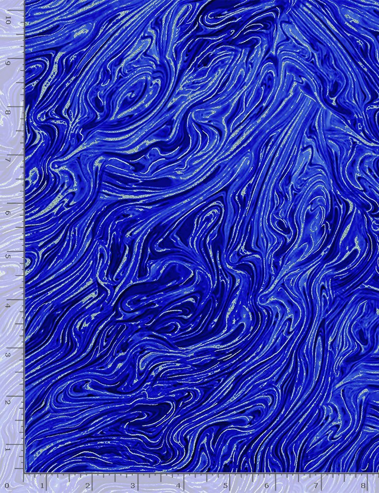 Blender Fabric | Fairy Swirl Marble Swirl Indigo | Timeless Treasures YARD