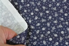 By 1/2 Yd, Vintage, White Calico on Purple Quilt Cotton, Jo-Ann, P7751