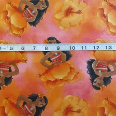 By The Yard, Disney’s Moana & Hibiscus $3.99 Ships ANY Amount Of Cotton Fabric