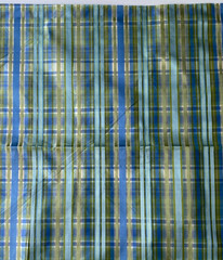 Groundworks Pavillion Plaid Sea Designer Fabric Remnant 24″x24″