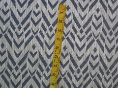 Cervantes Woven Fabric in Navy & Beige Gaston y Daniela 65″L x 55″W Global Geo
