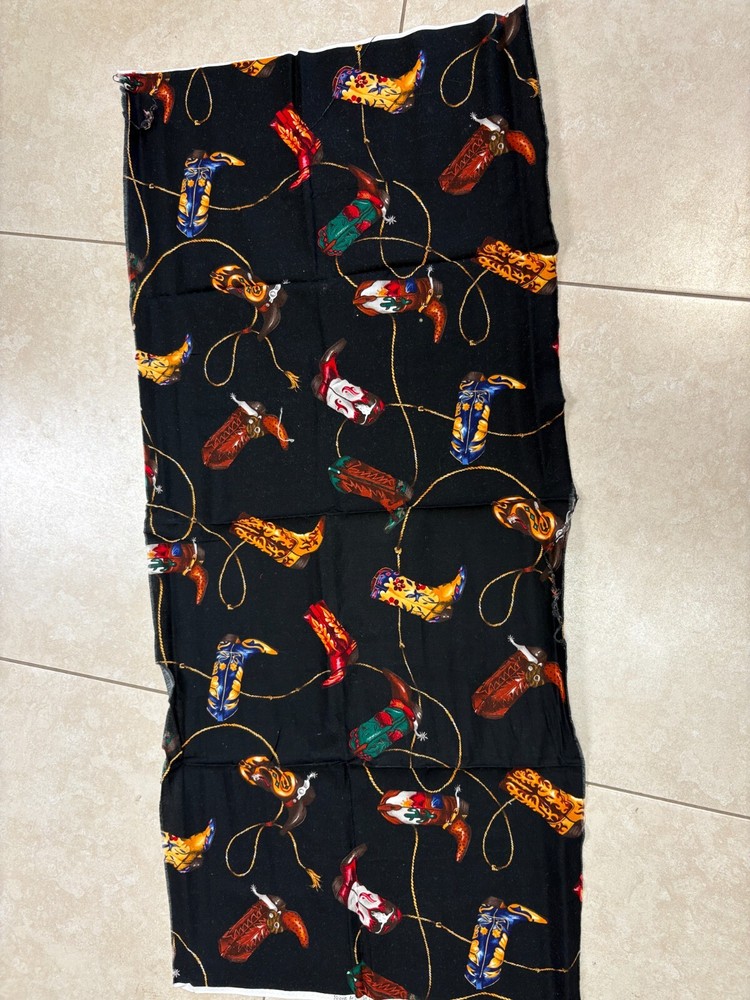 1/2 Yard Cowboy Boots fabric, 18×42″, prewashed
