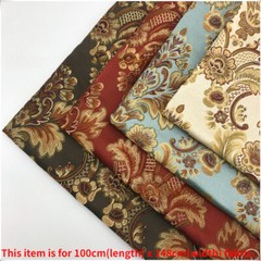 Brocade Fabric Baroque Jacquard Material Craft Floral for Tablecloth Upholstery