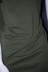 Cotton Jersey Lycra Knit Fabric 4 ways spandex Very Soft Olive color 8.5-9 oz
