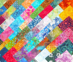 48 PCS BATIK ~ 5″X5″ PRE-CUT QUILT SQUARES CHARM PACK ~ FREE SHIPPING