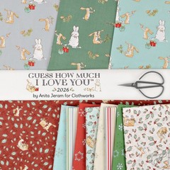 Bunny Scenes in Teal | Guess How Much I Love You | Clothworks