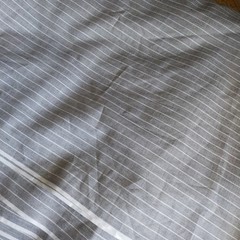 3 Yds –GRAYISH BLACK /WHITE MINI STRIPE ACETATE FABRIC New/other