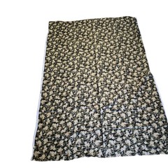 Dark Brown Gold Floral Fabric Cotton 1.7 YDS x 44″ Crafting All Over Floral