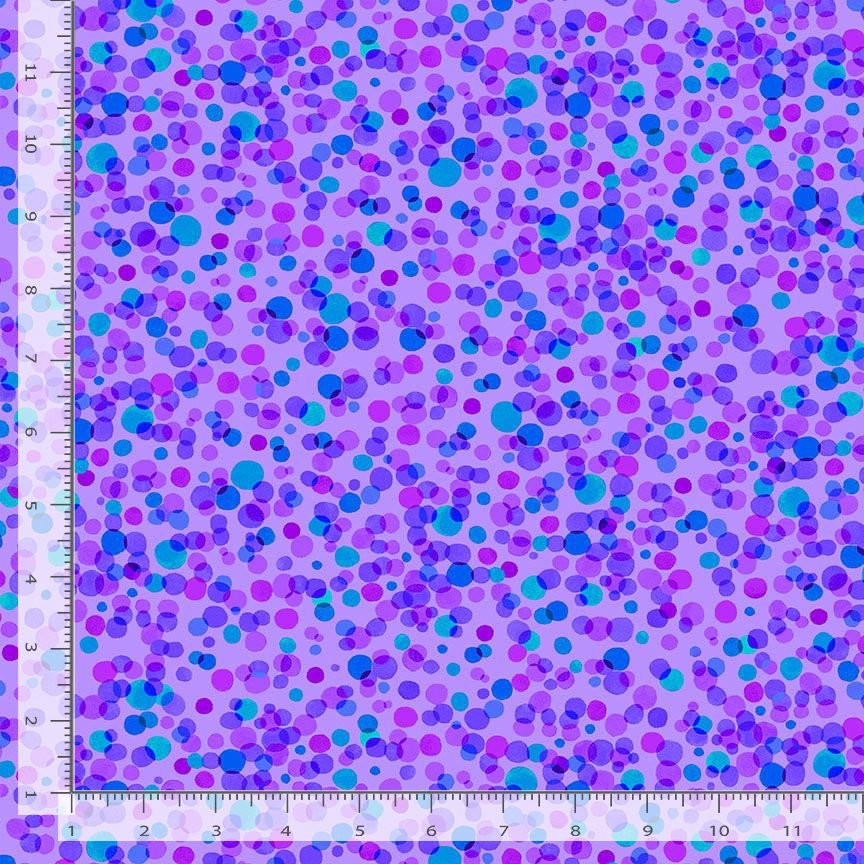 Midnight Bloom Floral Fabric | Hydrangea Dot Purple | Timeless Treasures YARD