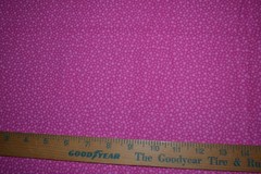 Cotton fabric, two-toned pink dots, 57″ x 74″ unfinished project