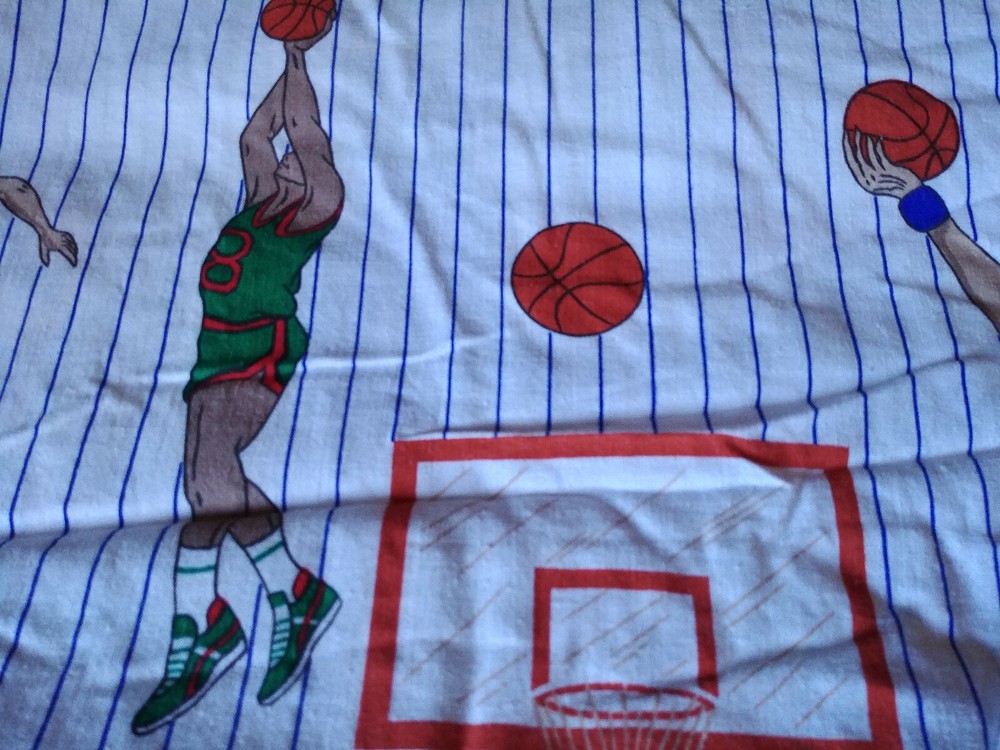 Basketball Print, Princess Fabric Inc Pattern 366, 64″ wide x 1 Yard 28″