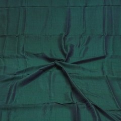 Vintage Dark Teal 100% Pure Silk Handloom Sari Remnant 5YD Craft Fabric Scrap