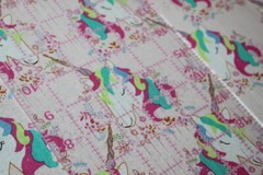 UNICORN FABRIC Unicorns Full Yard Yd. {100% COTTON} Kids Girls Girl Print PINK