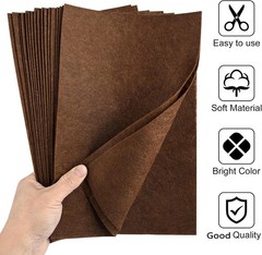 20 Pcs Brown Felt Fabric Sheet 8″ x 12″ Assorted Color Felt Fabric Sheets ..