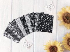 25 Options- 100% Cotton Quilting Fabric Bundles 10pcs Fat Quarters 18”x21”-Mediu