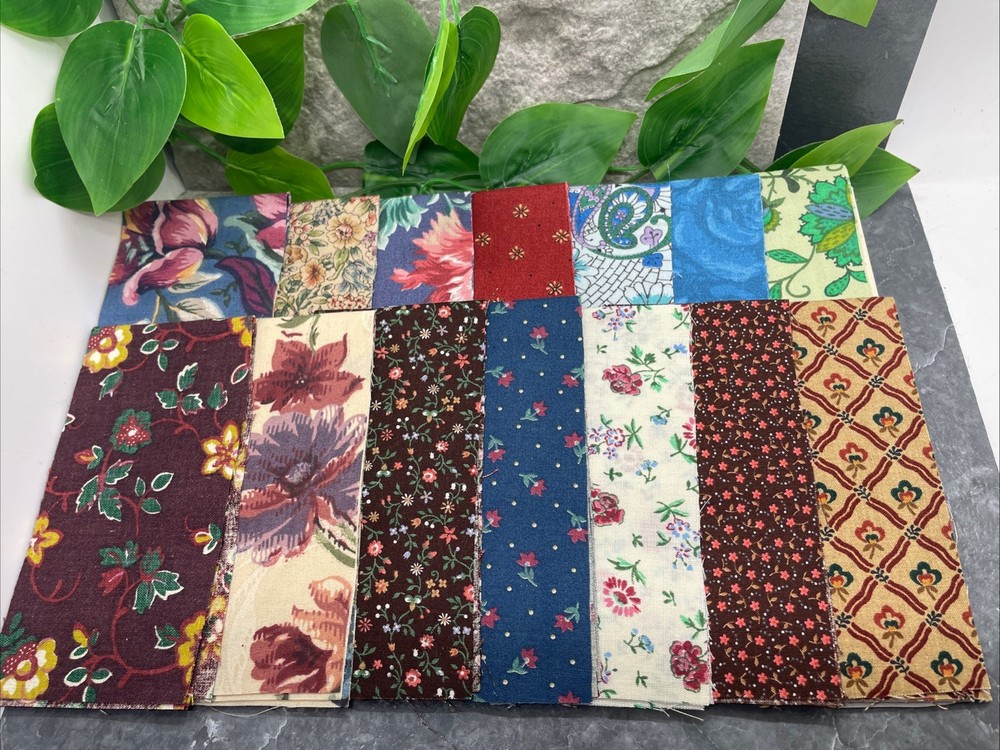28 PC (14 Designs-2.5×10″ Strips 2 Each) Matching Fabric Free Ship S1499