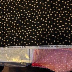 Waverly Emma Mila Paris Fabric Bundle Red Polka Dot Black Gold Confetti 3 Yards