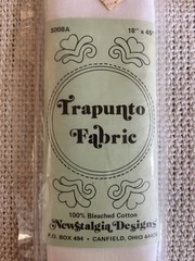 Trapunto Fabric 100% Bleached Cotton 18 In X 45 In NOS